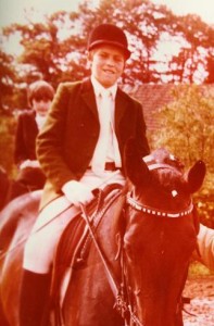 Dr. Alexander Engelhardt auf Pferd Laika ca. 13 Jahre alt.